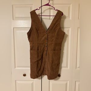 SHEIN corduroy overall dress